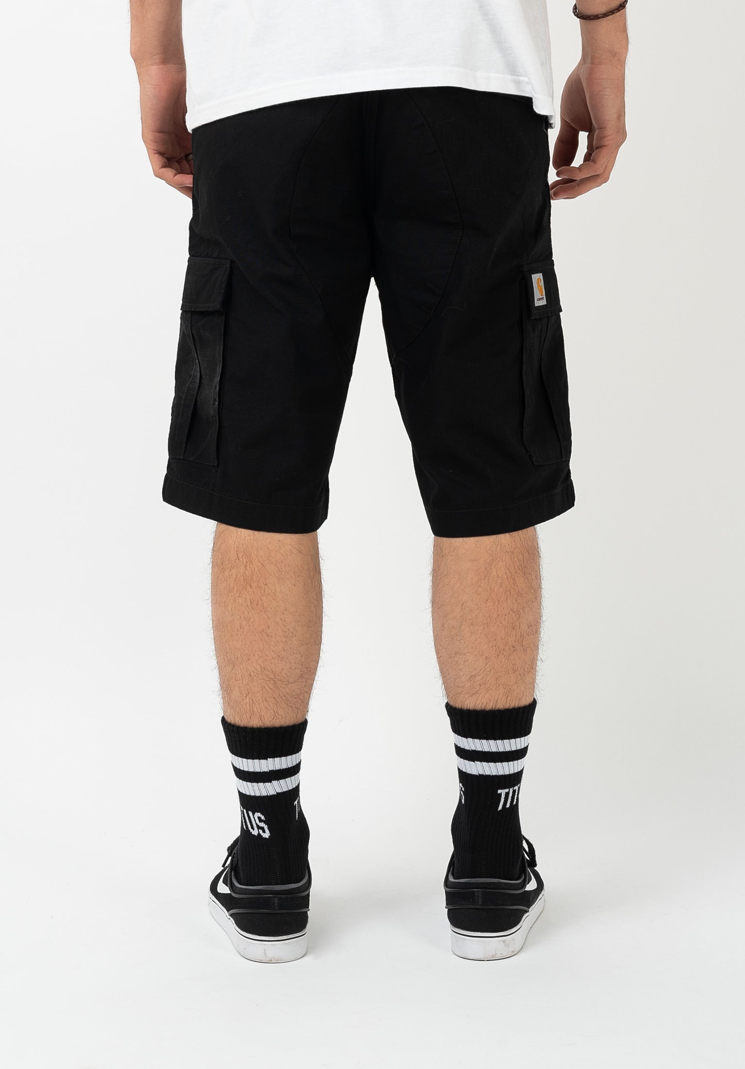 Aviation Short Carhartt WIP Cargo Shorts in blackrinsed for Men