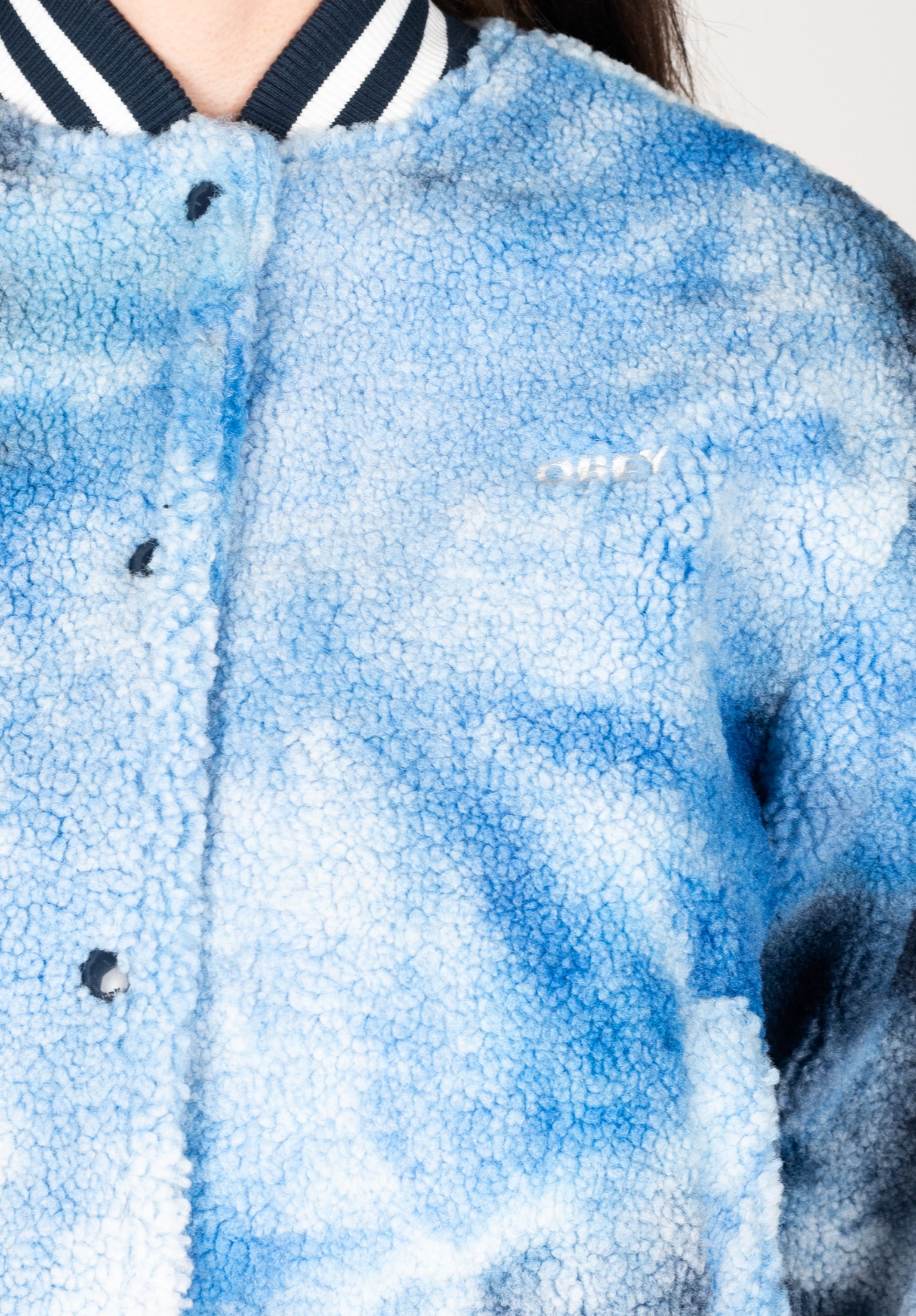 【正規品】Bibiy. / LYATAIL ORED JACKET BLUE Evelyn Varsity OBEY Light Jacket in midnight for women – TITUS