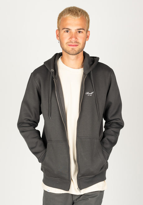 Reell Staple Logo Zip Zip-Hoodie vulcangrey – View 1