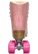 Quad Rollschuhe / Rollerskates pink-tartan Seitenansicht