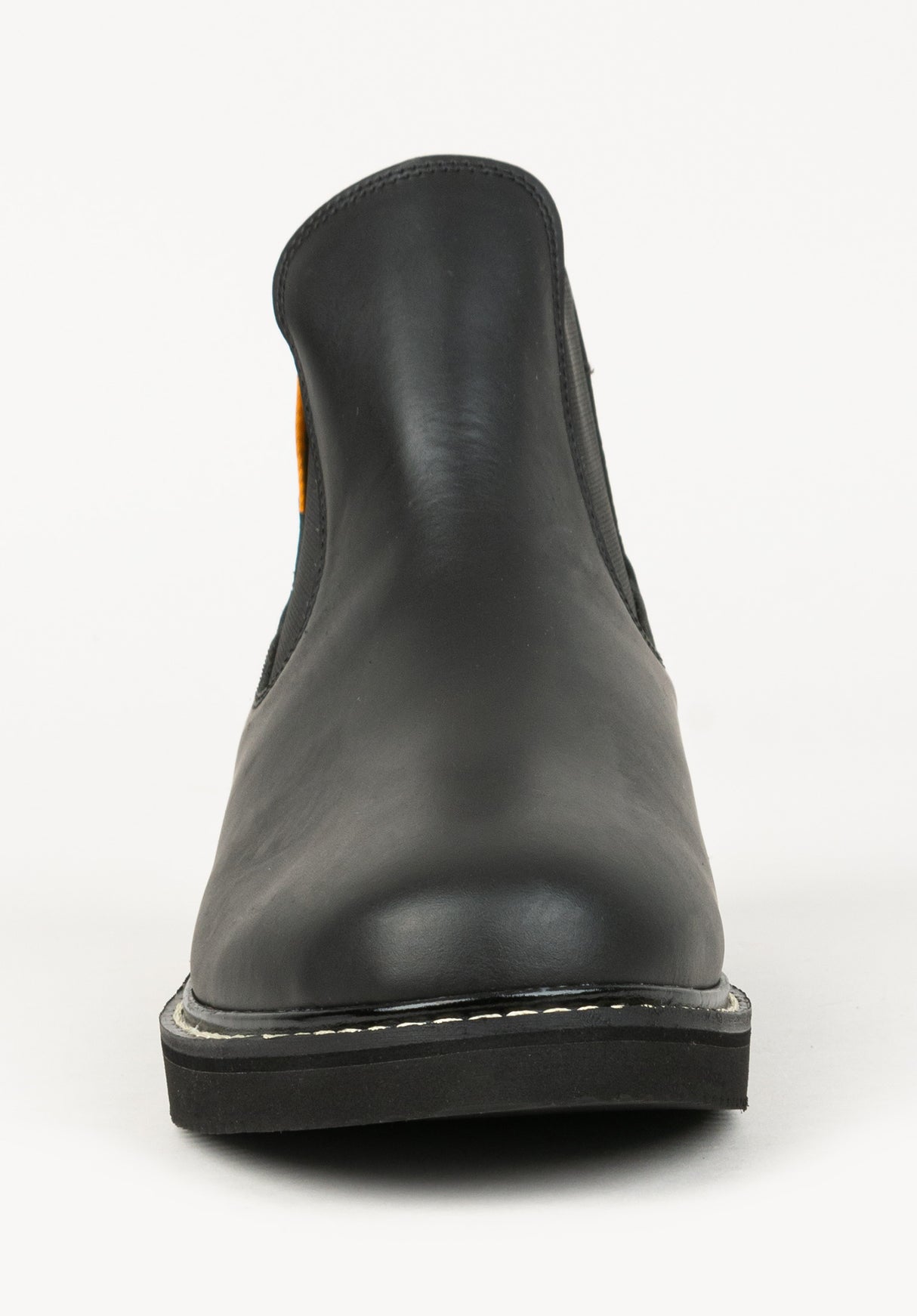 vibram black leather boots