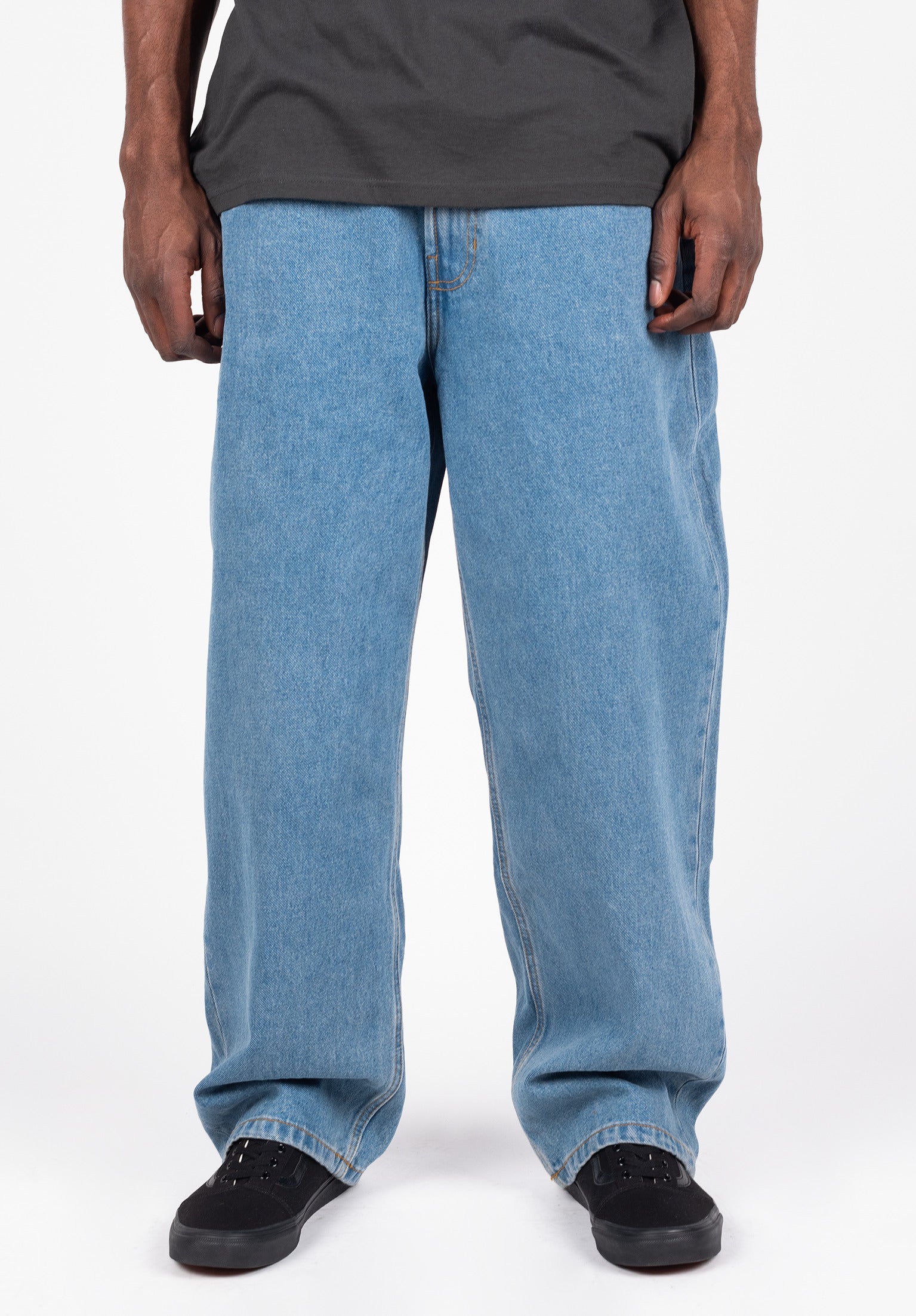 パンツ Trendt vision Raw Baggy Denim Jeans Blue Blue Raw Denim Jeans – Trendt Vision