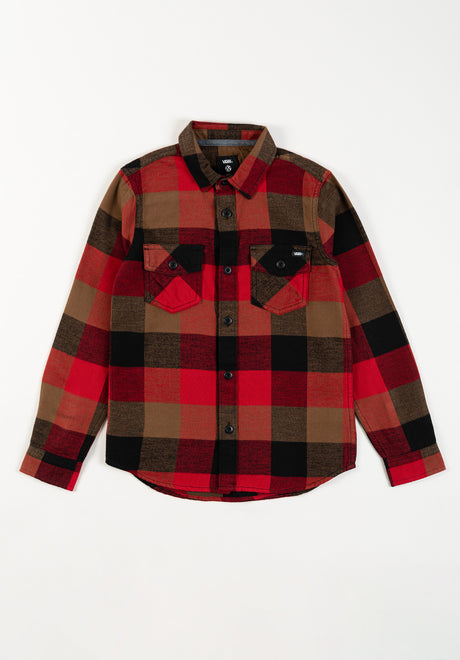 Box Flannel Kids chilipepper-sepia Vorderansicht