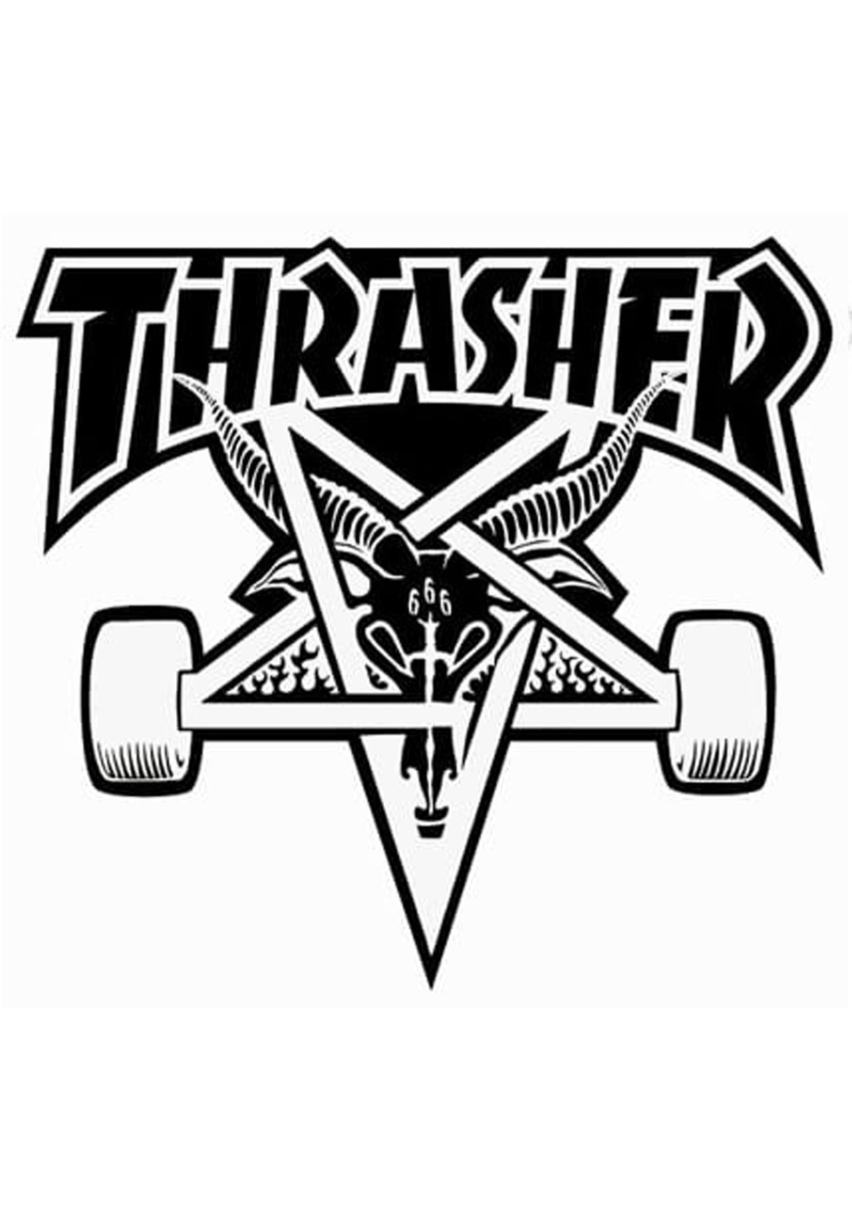 Skategoat Die-Cut Sticker white Vorderansicht