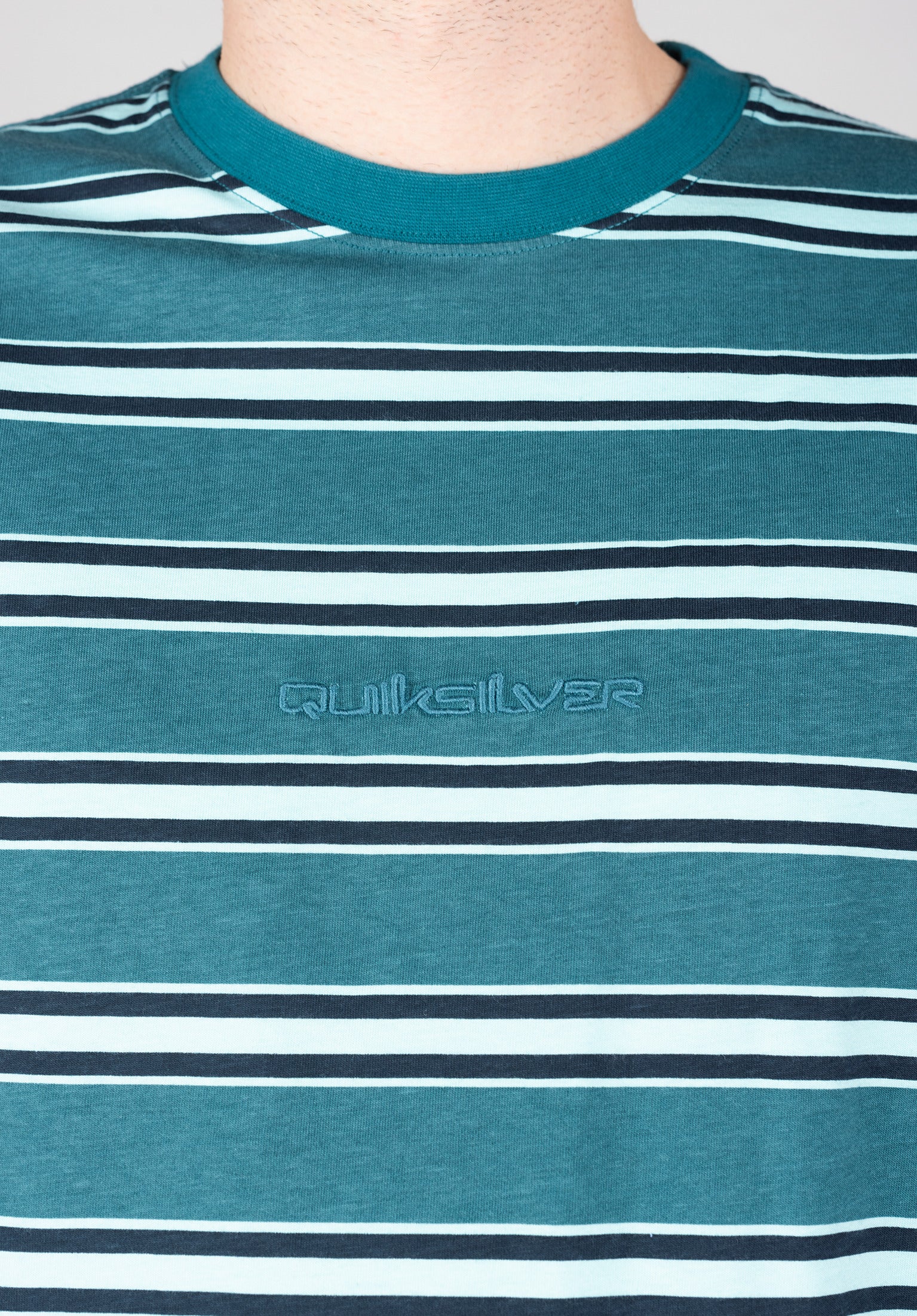 Notice Mix Stripe Quiksilver T shirt in colonialblue per c TITUS