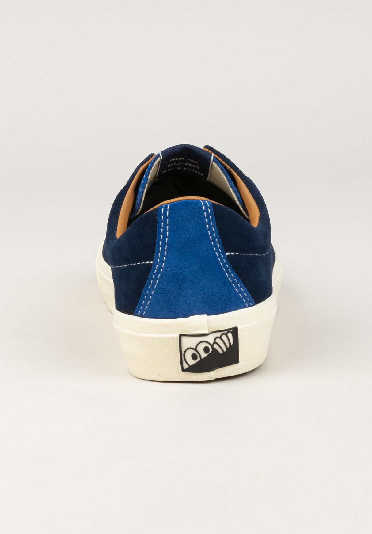 VM003 Suede Low duoblue-white Seitenansicht