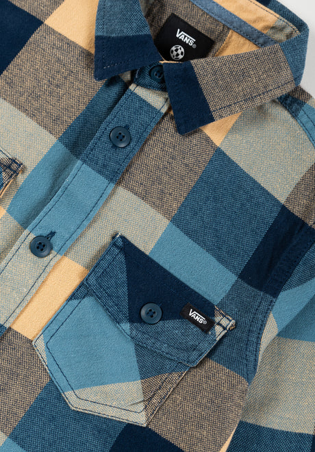 Box Flannel Kids bluestone-taostaupe Rückenansicht