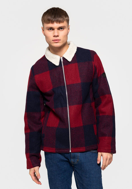 7657 Shirt Jacket red Vorderansicht