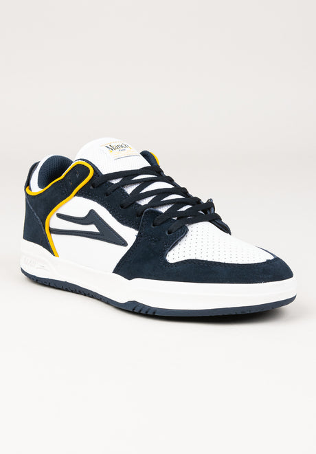 Telford Low navy-white-suede Vorderansicht