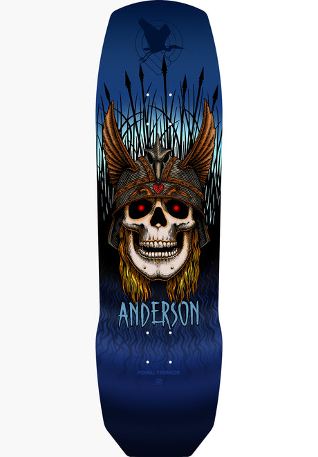 Andy Anderson Heron Skull blue Vorderansicht