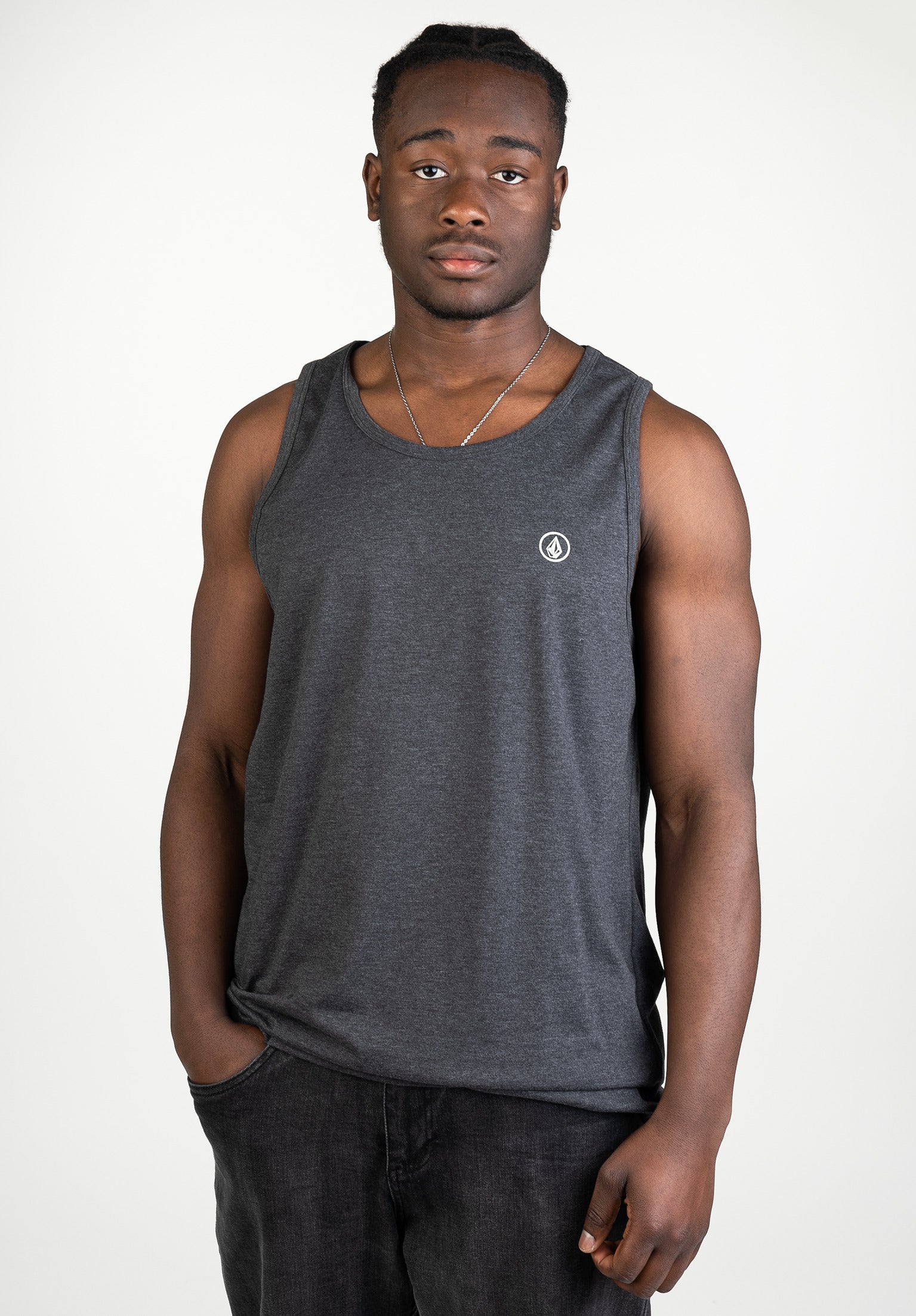 Circle Blanks Hth Volcom Camiseta Tirantes en heatherblack para