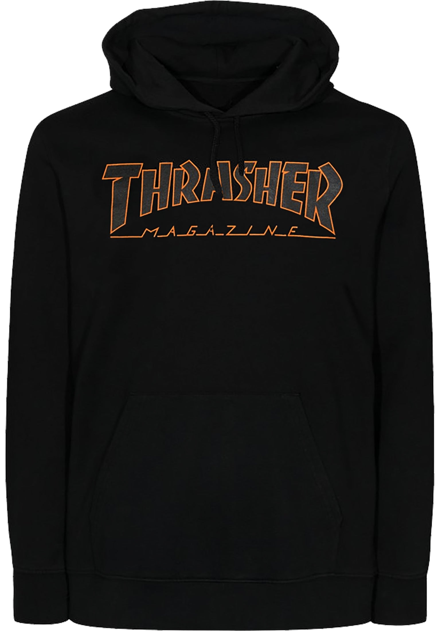 Skate Thrasher Negra Camiseta THRASHER Magazine Hombre Manga Corta