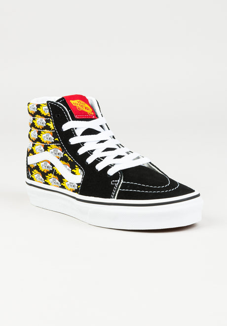 Sk8-Hi Kids black-flaming Vorderansicht