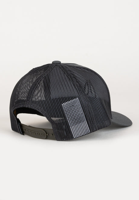 Iconed Trucker Hat charcoal-black Rückenansicht
