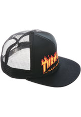 Embroidered Flame Logo black Close-Up2