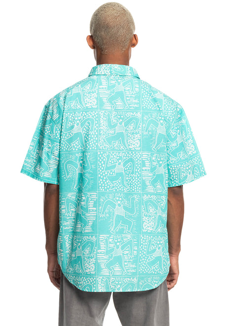 x Stranger Things The Mike Tribal Shirt lenora-joker-arubablue Rückenansicht