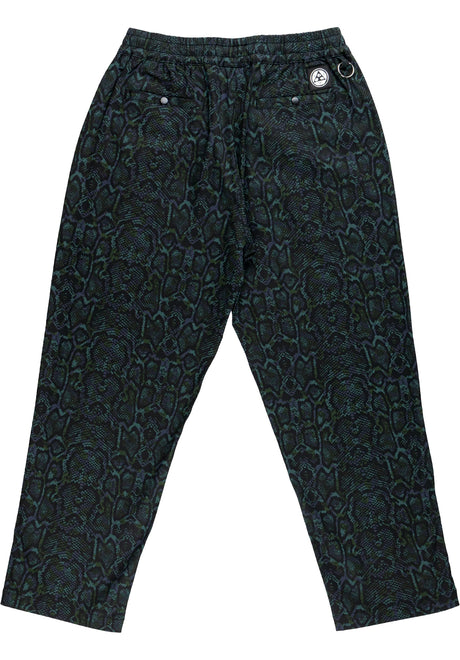 Fauna Printed Twill Elastic Pant spruce Rückenansicht