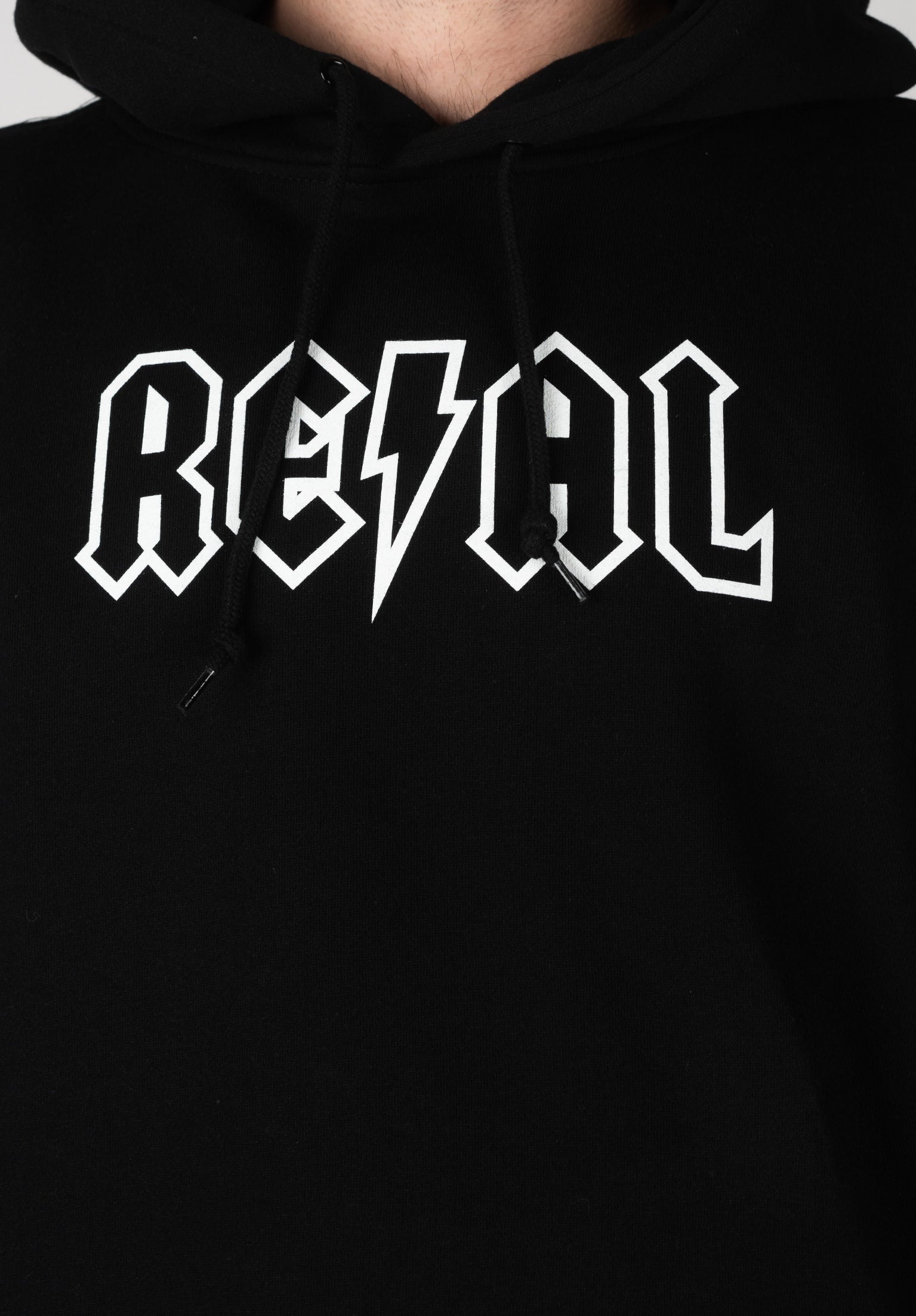 Deeds Real Hoodie in black-white for men – TITUS