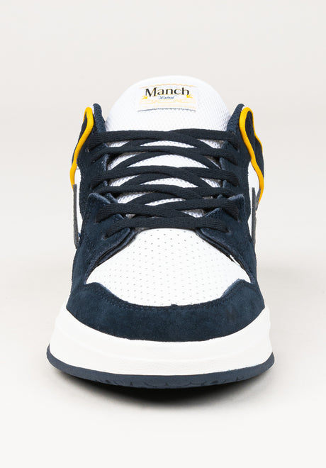 Telford Low navy-white-suede Rückenansicht