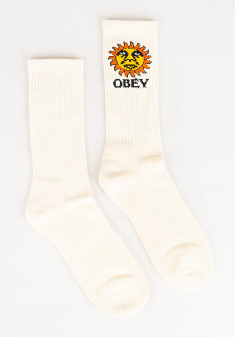 Obey Sunshine Socks unbleached Vorderansicht