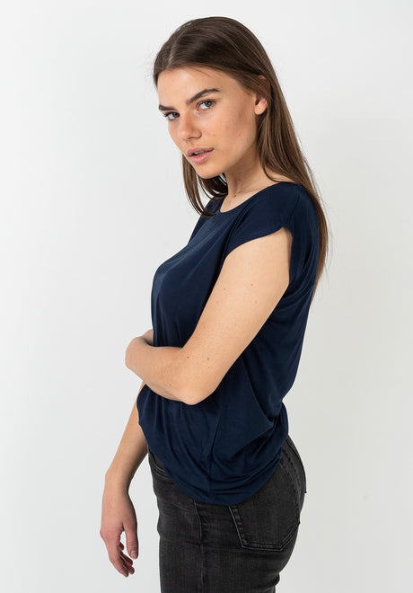 Audrey Top heatherdarknavy Rückenansicht