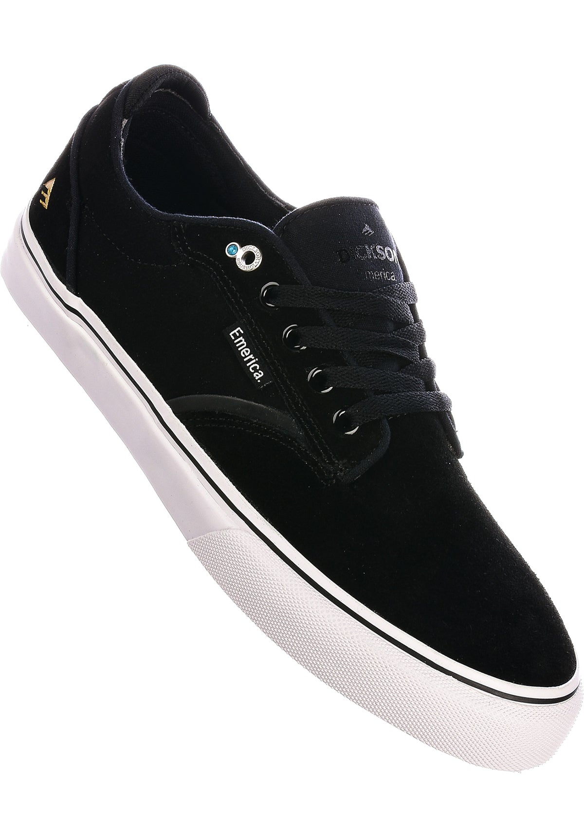 Dickson Emerica Mens Shoes in black-white-gold for men – TITUS display picture 2