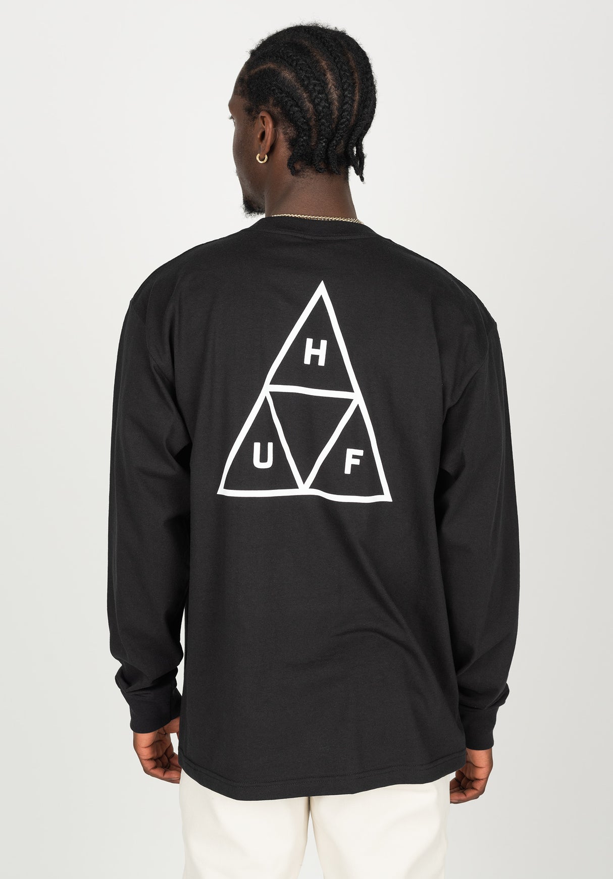 Set Triple Triangle HUF T-shirt manches longues en black pour