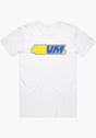 411VM Logo (Yellow/Blue) white Vorderansicht