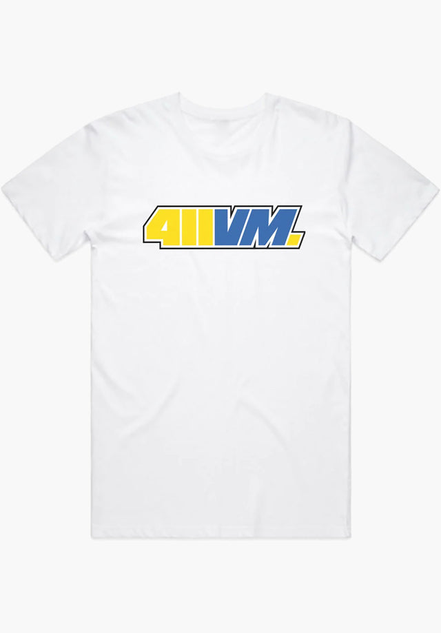 411VM Logo (Yellow/Blue) white Vorderansicht
