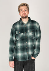 Trademark Flannel Overshirt green Rückenansicht