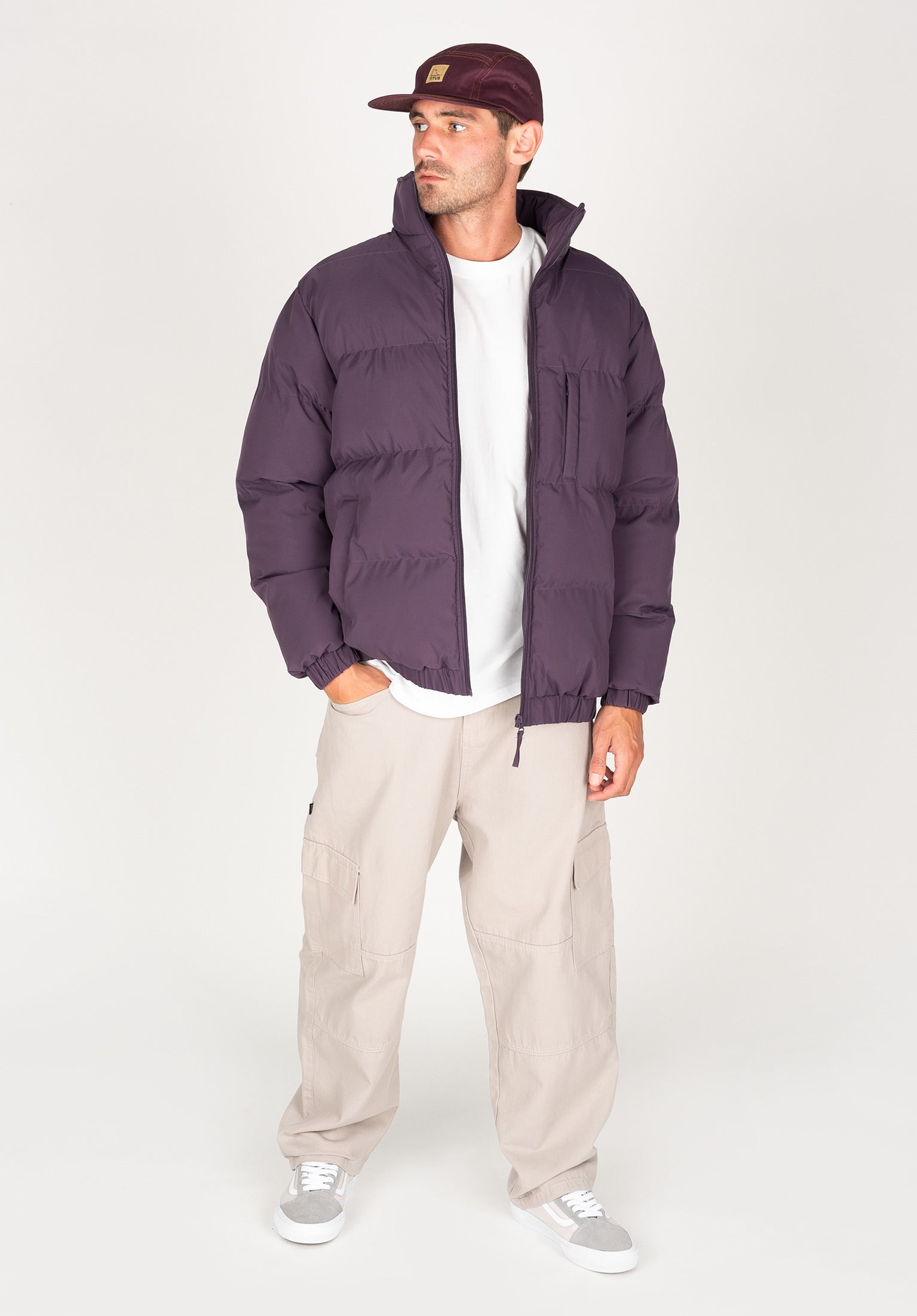 Akim TITUS Winter Jackets in purple for men