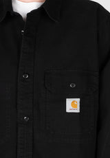 Reno Shirt Jac black-garmentdyed Rückenansicht