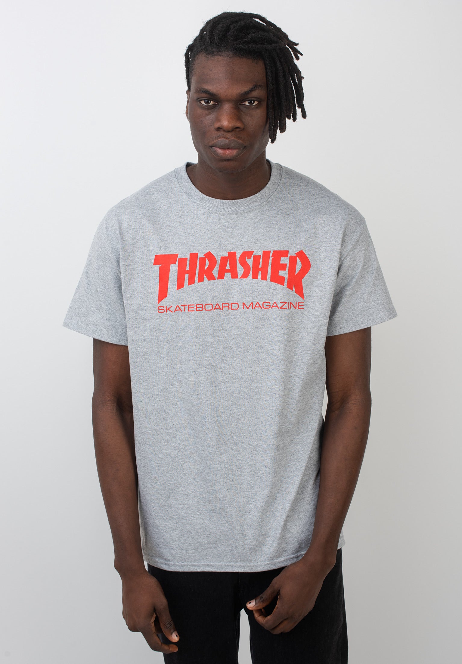 Skate-Mag Thrasher T-shirt in greymottled per uomini – TITUS