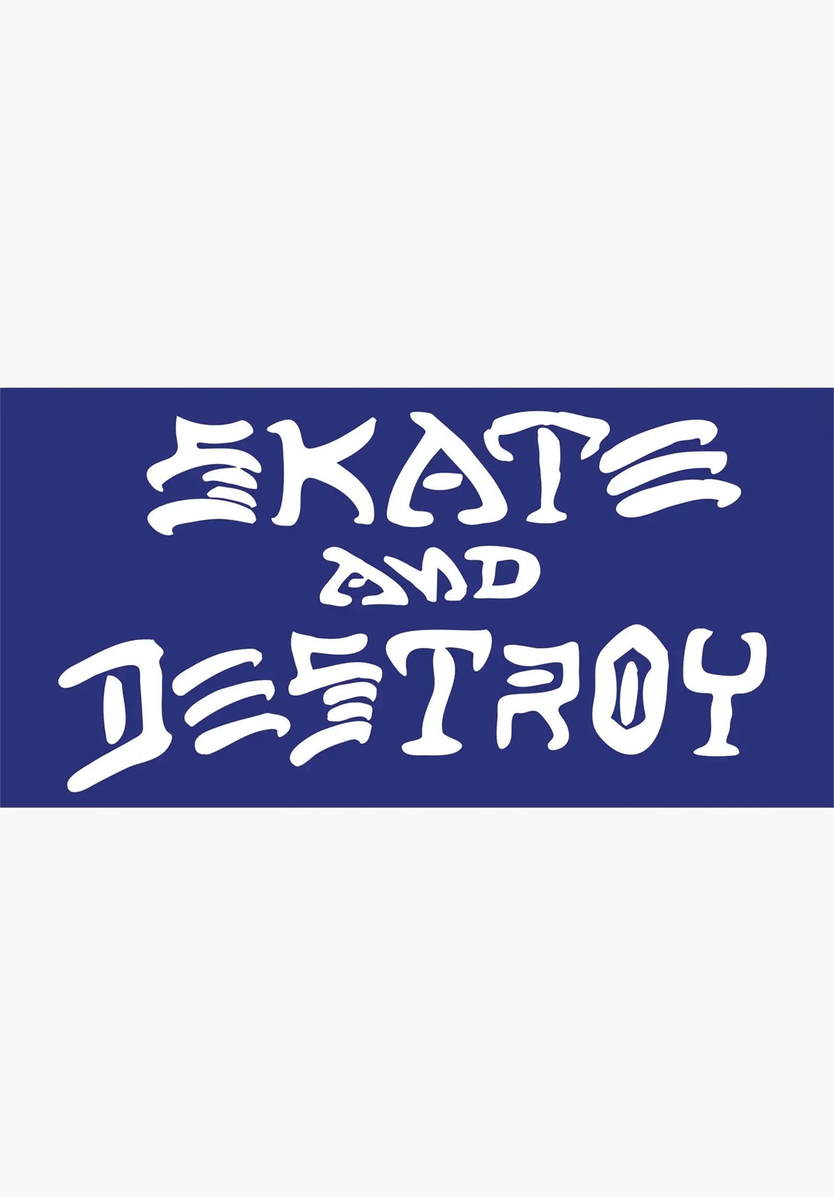 Skate and Destroy Medium Sticker blue Vorderansicht