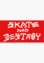 Skate and Destroy Medium Sticker red Vorderansicht