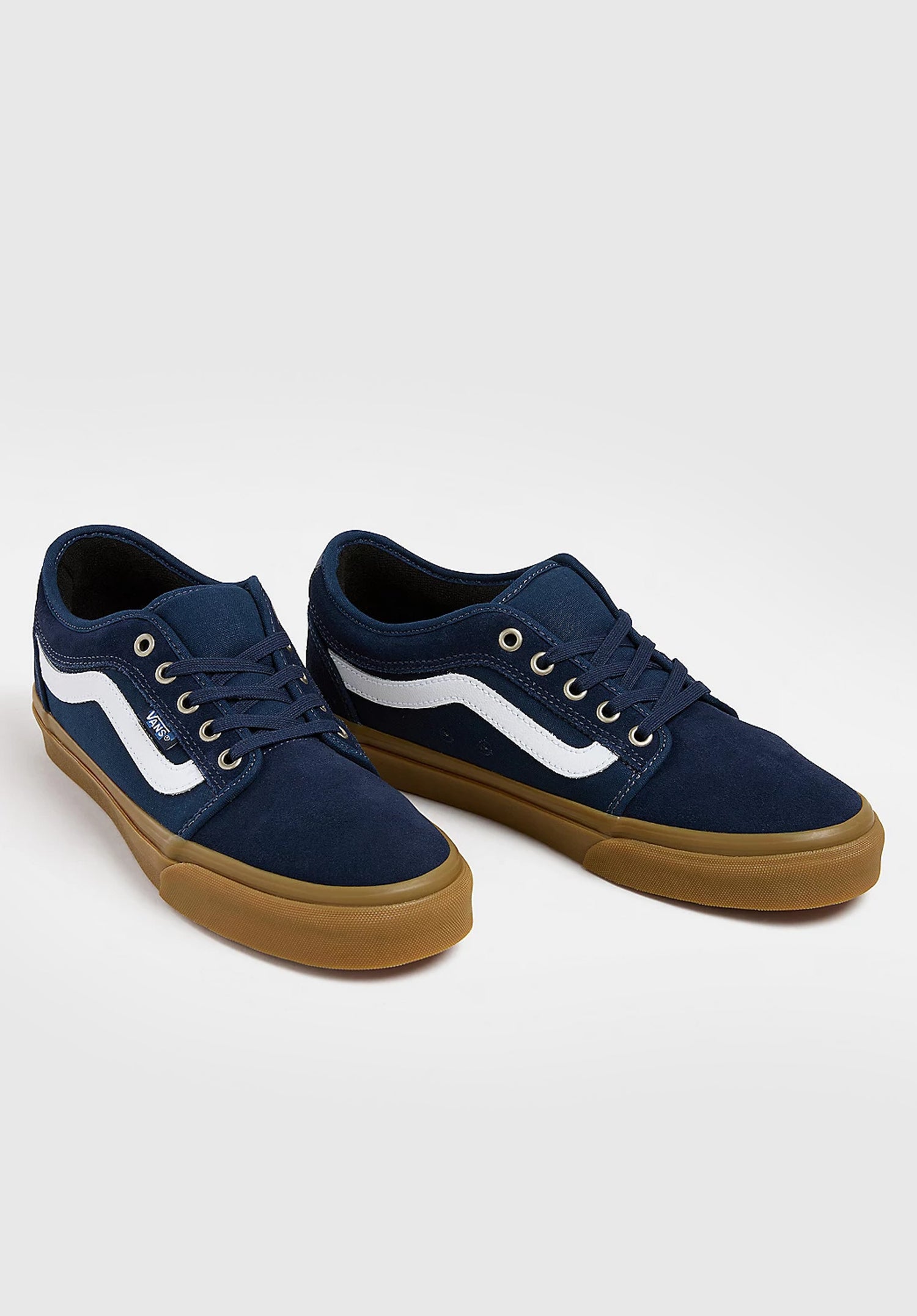 Skate Chukka Low Sidestripe Vans Mens Shoes in navy-gum for men