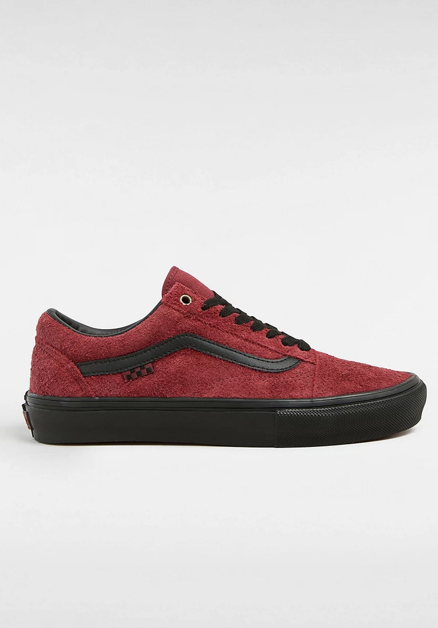 Skate Old Skool Vans Mens Shoes in hairysuedeblack-burgundy for