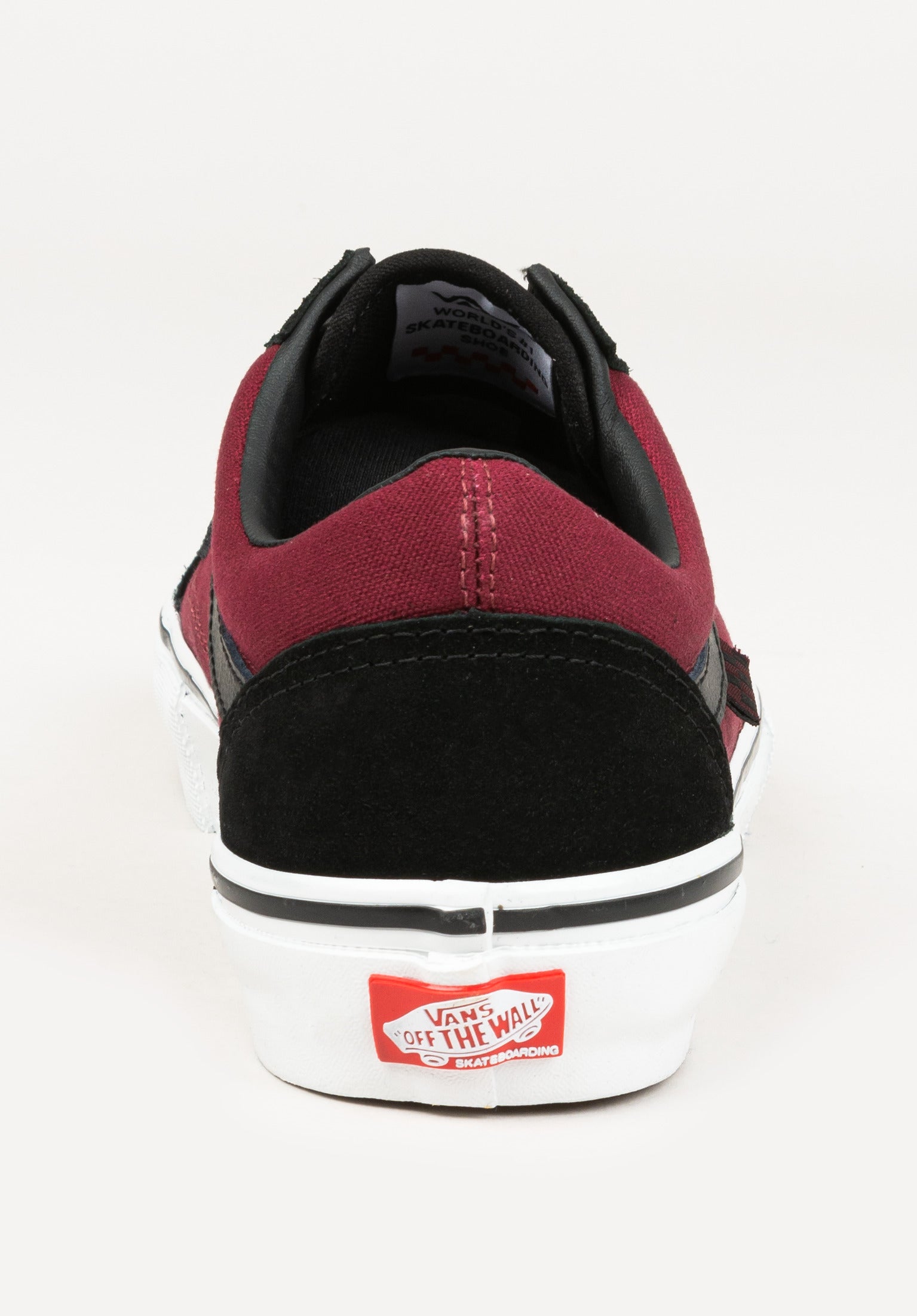 Red and black vans mens discount