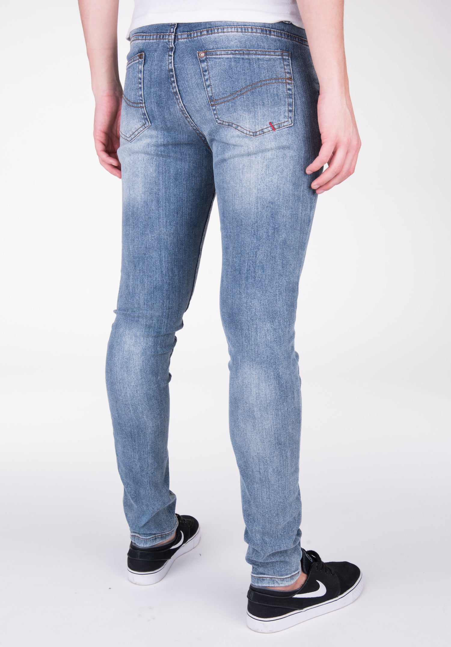 Skinny Fit blue-vintage Rueckenansicht Zoom Image