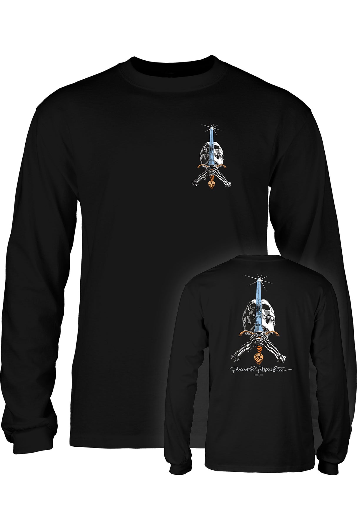 Skull & Sword black Vorderansicht