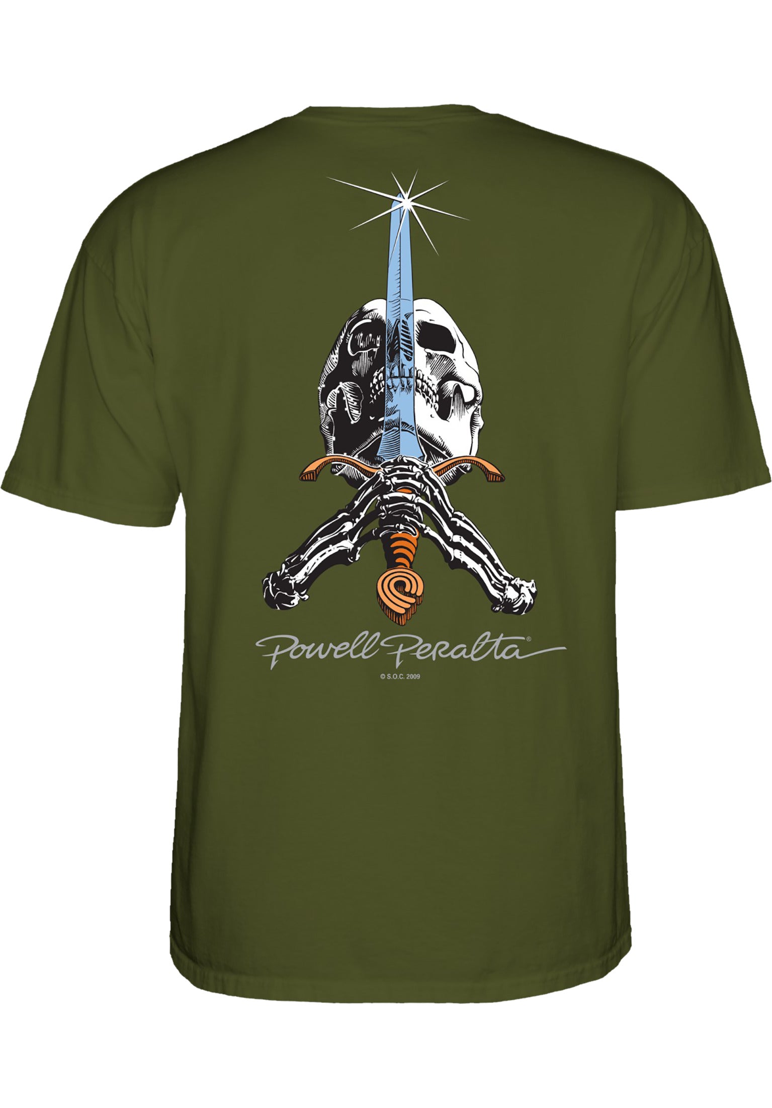 Skull & Sword Powell-Peralta T-Shirt in military-green for men – TITUS