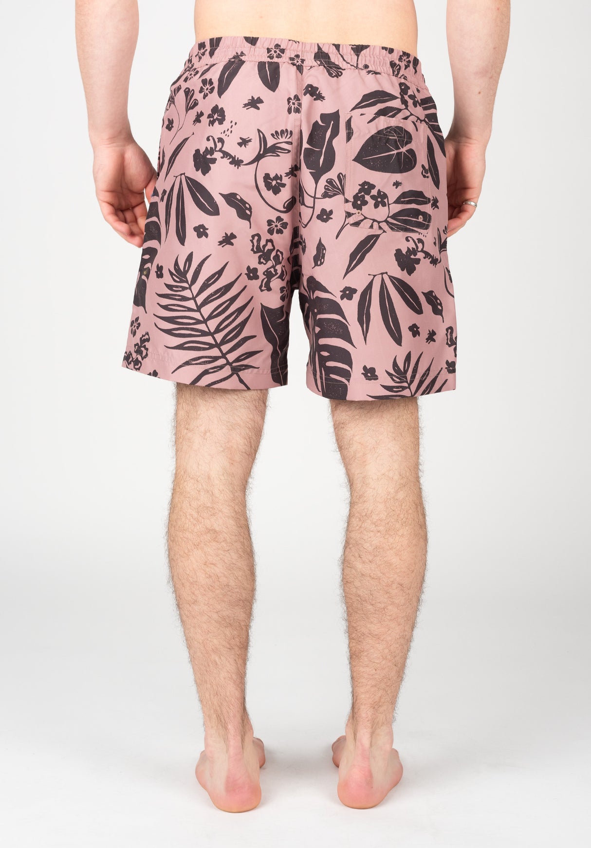 Slater Swim Trunks woodblockprint-glassypnik Closeup1