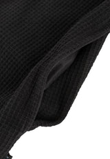 Sliver Waffle Knit Zip black Closeup2