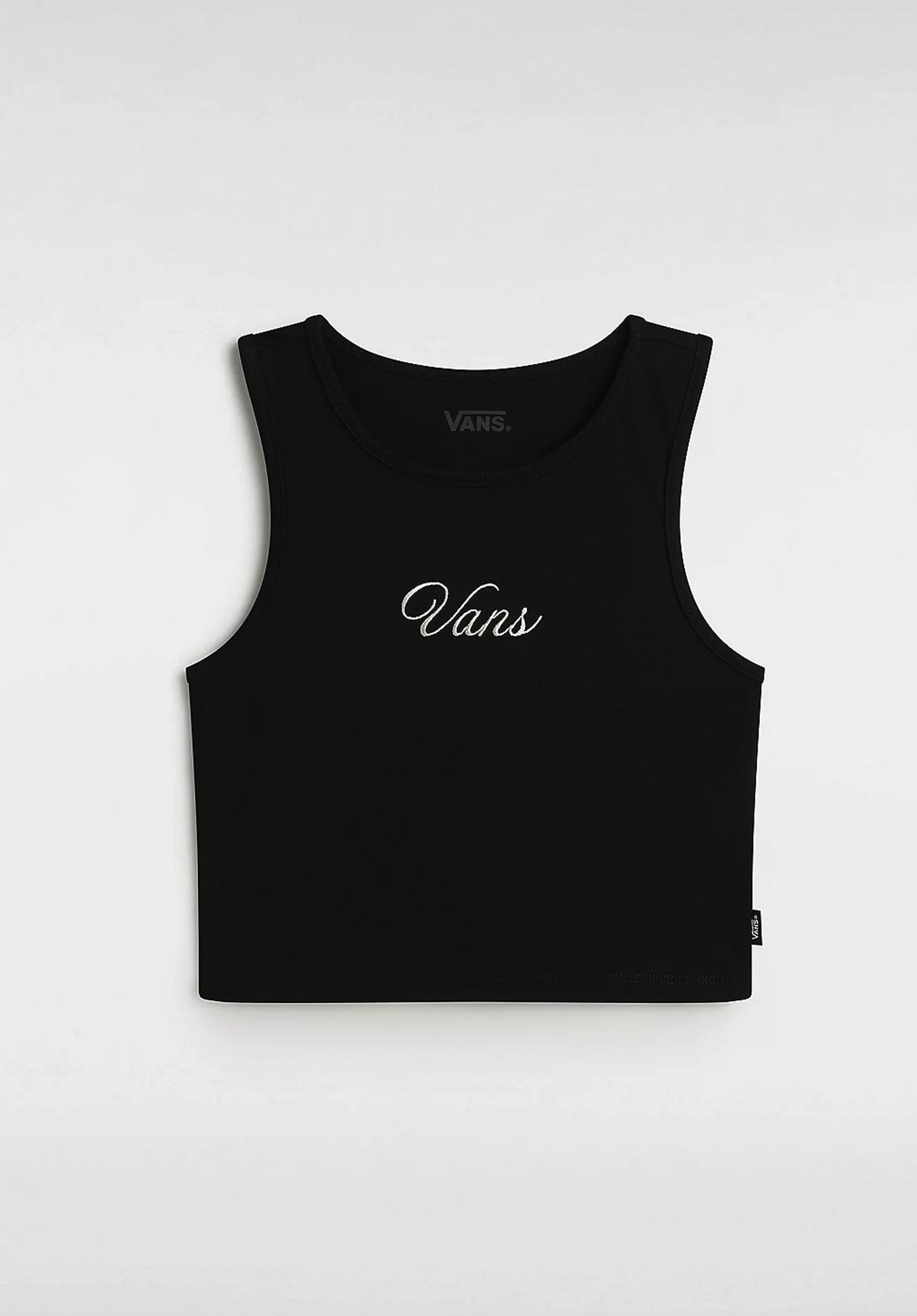 Small Staple Fitted Crop Tank black Vorderansicht