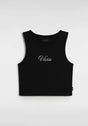 Small Staple Fitted Crop Tank black Vorderansicht