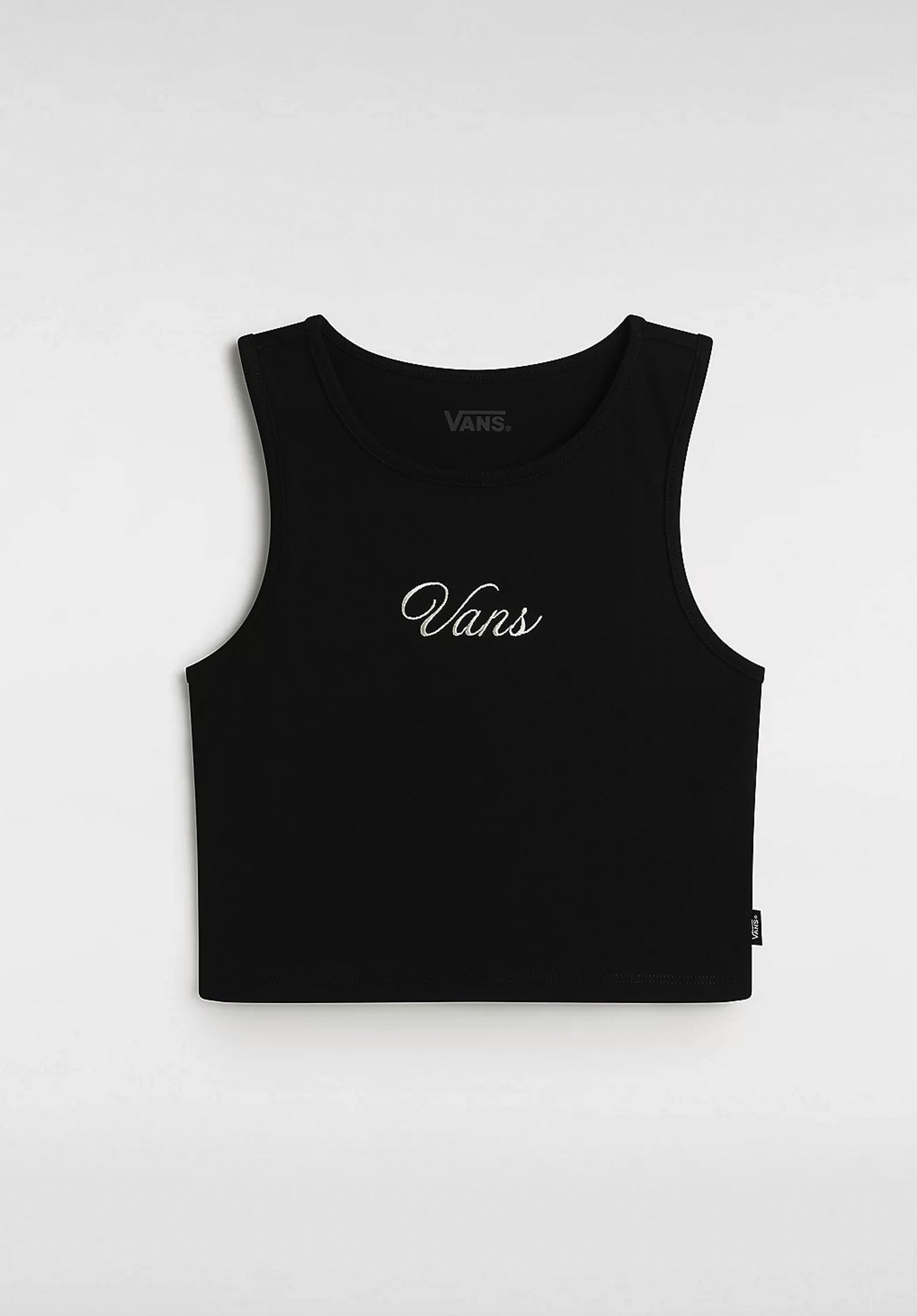 Small Staple Fitted Crop Tank black Vorderansicht Zoom Image