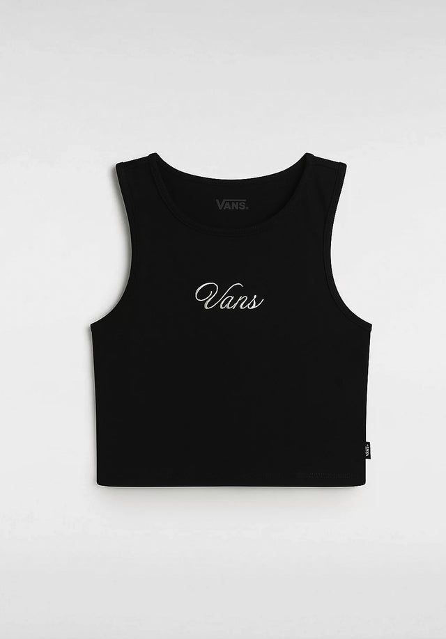 Small Staple Fitted Crop Tank black Vorderansicht
