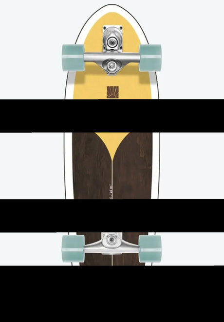 Somo 33" Surfskate yellow-brown Vorderansicht