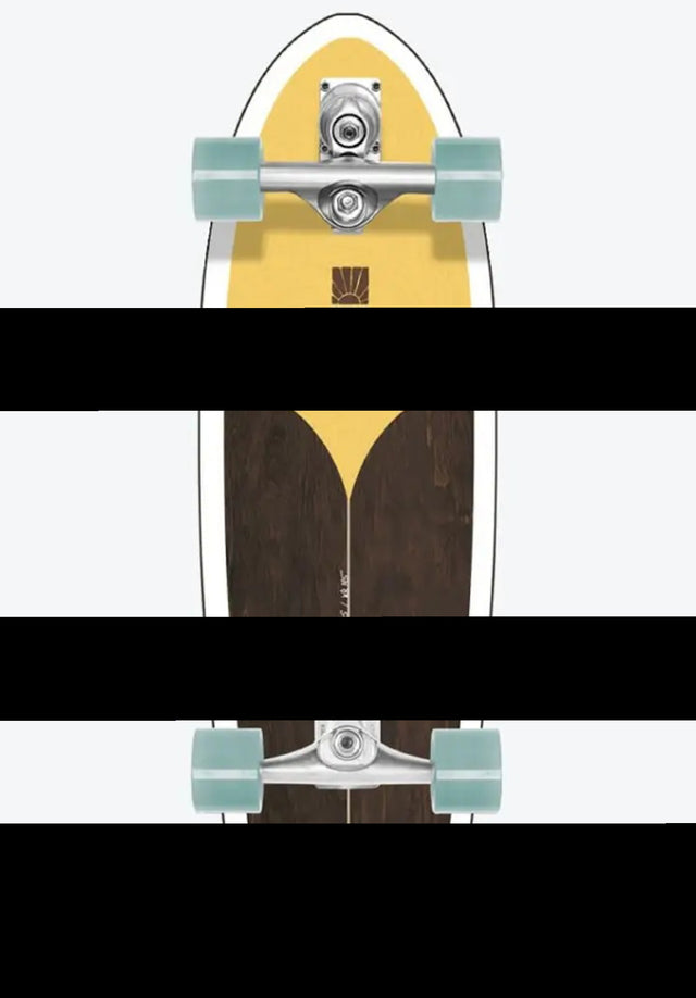 Somo 33" Surfskate yellow-brown Vorderansicht