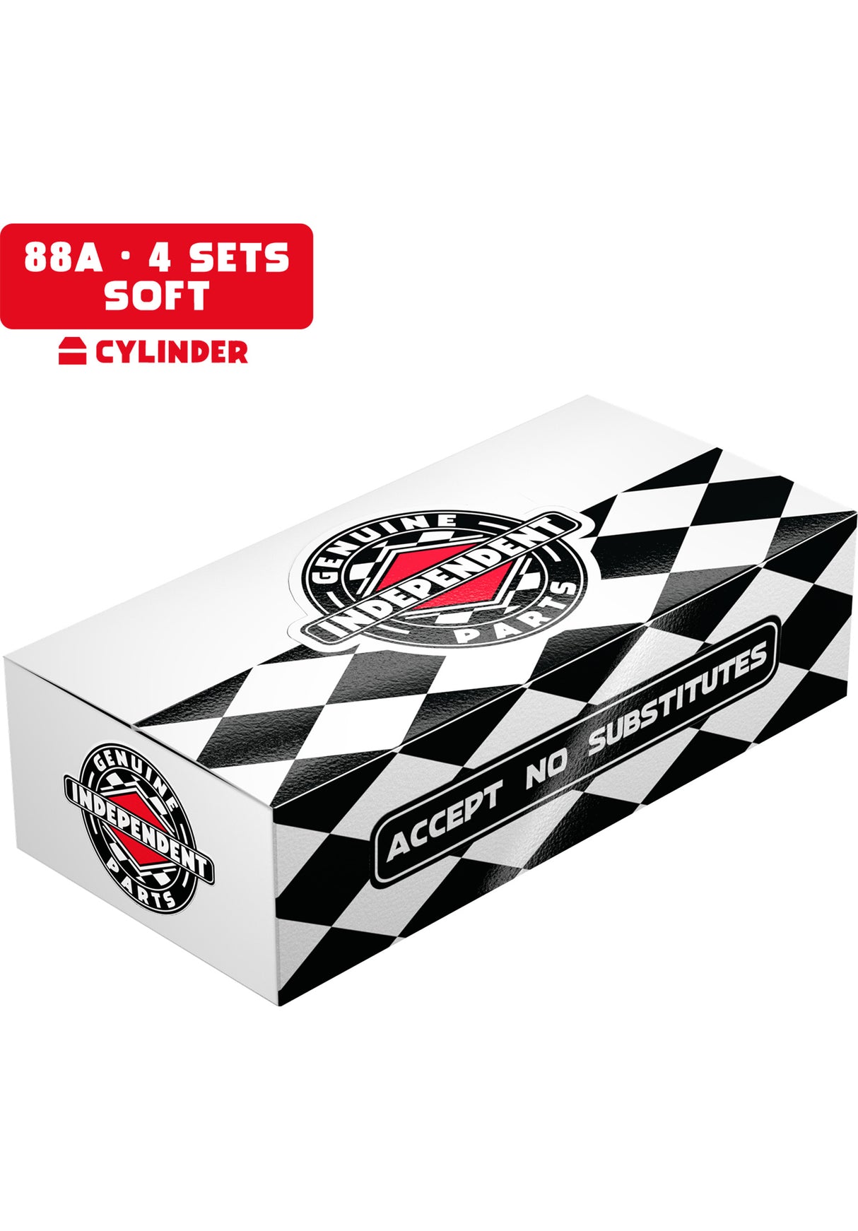 Standard Cylinder Cushions Soft 88A 4er red Vorderansicht